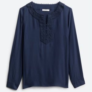 Navy embellished tunic